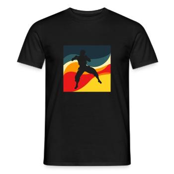 Kickboxing Kampfkunst Training - Männer T-Shirt - Schwarz - Vorne - AI Model Male 178 light (178cm)