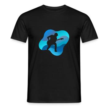 Elektrogitarre Heavy Gitarre - Männer T-Shirt - Schwarz - Vorne - AI Model Male 178 light (178cm)