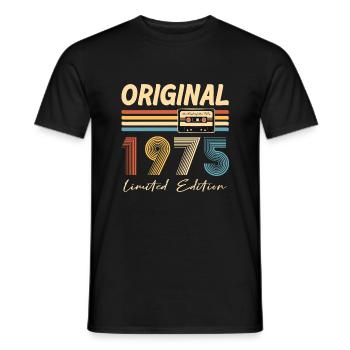 50th Birthday Original 1975 50 Years Old Gift - Men's T-Shirt - black - Front - AI Model Male 178 light (178cm)