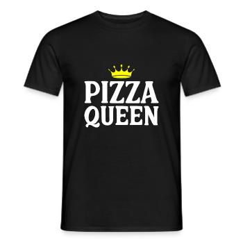Pizza Queen Funny Quote - Men's T-Shirt - black - Front - AI Model Male 178 light (178cm)