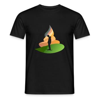 Planche à roulettes Kickflip Skate - T-shirt homme - noir - Devant - AI Model Male 178 light (178cm)