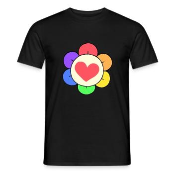 Dandy Regenbogenblume - Männer T-Shirt - Schwarz - Vorne - AI Model Male 178 light (178cm)