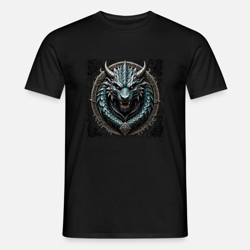 Drache - Männer T-Shirt - Schwarz