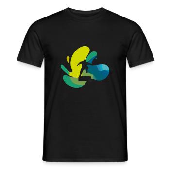 Parkour Parkourlaeufer Hindernis - Männer T-Shirt - Schwarz - Vorne - AI Model Male 178 light (178cm)