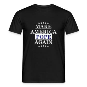 Make America POPE again - blue stars - Männer T-Shirt - Schwarz - Vorne - AI Model Male 178 light (178cm)