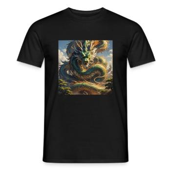 Asiatischer Drache - Männer T-Shirt - Schwarz - Vorne - AI Model Male 178 light (178cm)