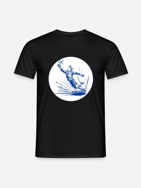 Goalkeeper (blue and white) - Men's T-Shirt - black