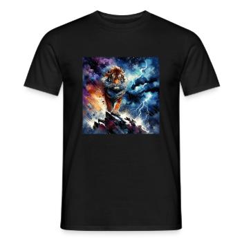 Un tigre majestueux - T-shirt homme - noir - Devant - AI Model Male 178 light (178cm)