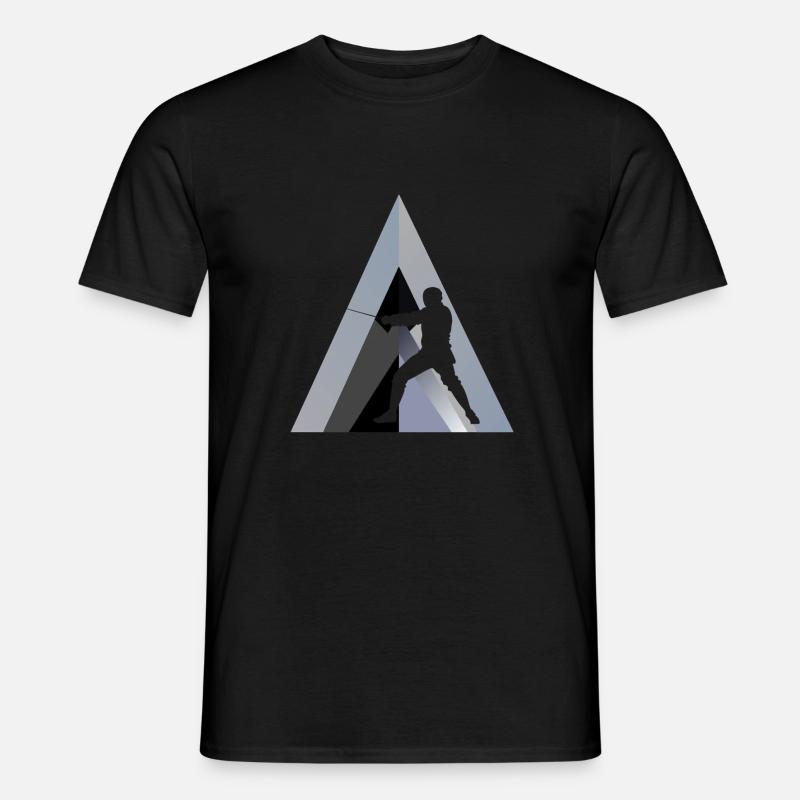 Fechten Florett Wettkampf - Männer T-Shirt - Schwarz