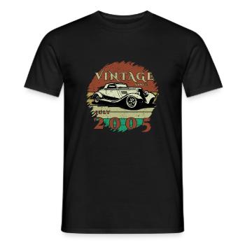 20ème Anniversaire - Classique - Millésime depuis 07/2005 - T-shirt homme - noir - Devant - AI Model Male 178 light (178cm)