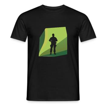 Police Crime Fighting Crime - Men's T-Shirt - black - Front - AI Model Male 178 light (178cm)