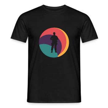 Officier de la police criminelle - T-shirt homme - noir - Devant - AI Model Male 178 light (178cm)