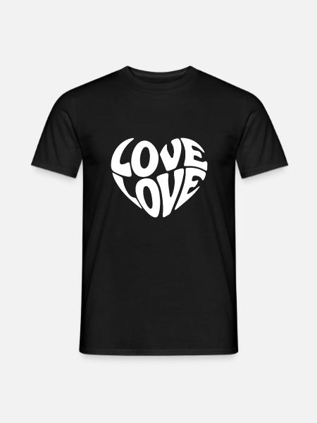 Liebe Liebe Liebe Liebe - Männer T-Shirt - Schwarz