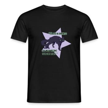 Shadowstar Shadowstar Warrior Cats cool cat - Men's T-Shirt - black - Front - AI Model Male 178 light (178cm)