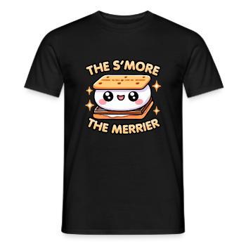 Kawaii Chibi S'More – Je S'More desto lustiger Lustig - Männer T-Shirt - Schwarz - Vorne - AI Model Male 178 light (178cm)