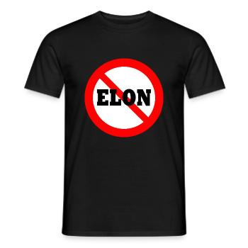 Anti Elon Round NO Bumper - Männer T-Shirt - Schwarz - Vorne - AI Model Male 178 light (178cm)