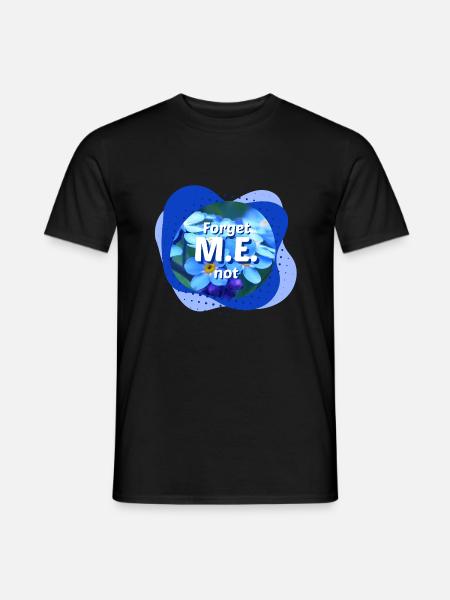 Oubliez M.E. pas bleu Myosotis - T-shirt homme - noir