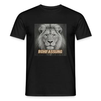 Statement Shirt: Rohfassung - Männer T-Shirt - Schwarz - Vorne - AI Model Male 178 light (178cm)