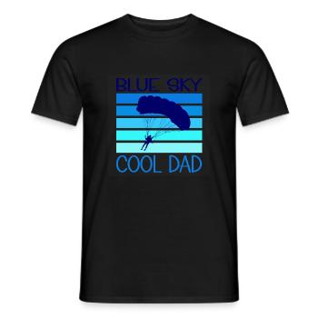 Sky Diving for a Cool Dad - Men's T-Shirt - black - Front - AI Model Male 178 light (178cm)