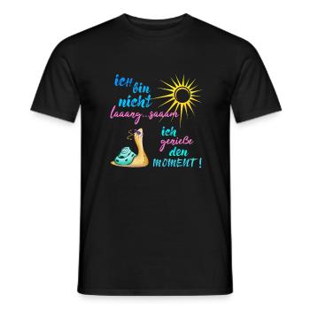 Je ne suis pas lent... Je profite du moment - T-shirt homme - noir - Devant - AI Model Male 178 light (178cm)