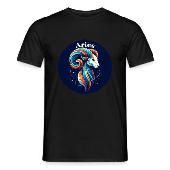 Widder Widder bunt - Männer T-Shirt - Schwarz - Vorne - AI Model Male 178 light (178cm)