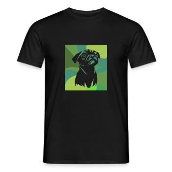 Pug Tail Animal Welfare - Men's T-Shirt - black - Front - AI Model Male 178 light (178cm)