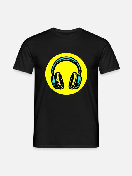 Headphone icon music - Men's T-Shirt - black