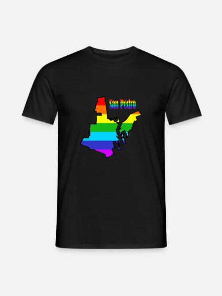 San Pedro, Regenbogen - Männer T-Shirt - Schwarz