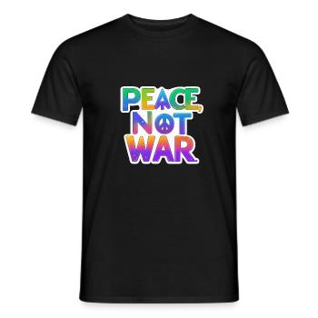 Peace, not war - Men's T-Shirt - black - Front - AI Model Male 178 light (178cm)