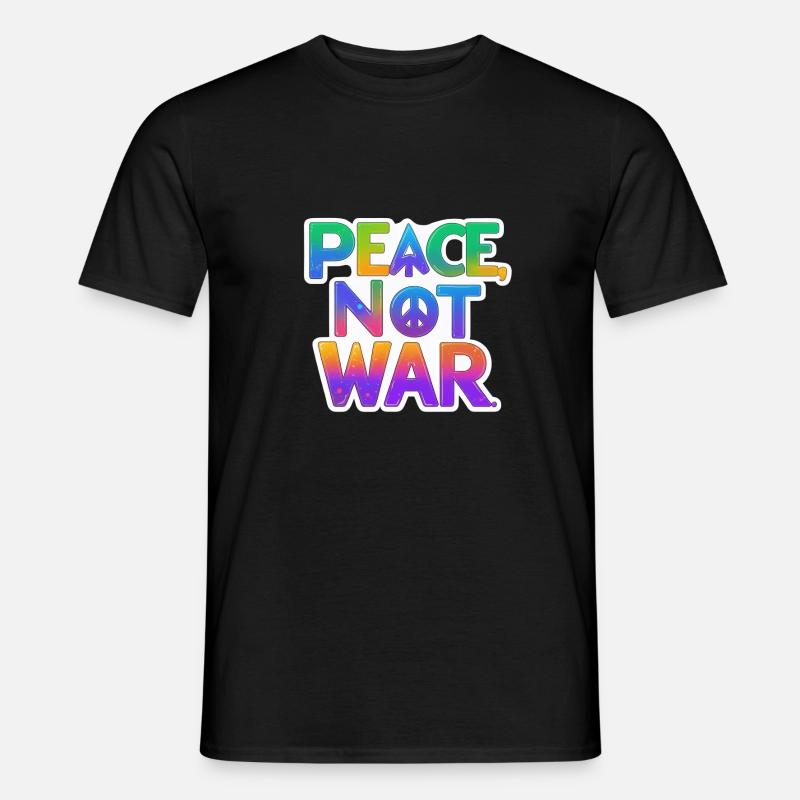 Peace, not war - Männer T-Shirt - Schwarz