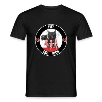 Eat The Rich - Men's T-Shirt - black - Front - AI Model Male 178 light (178cm)