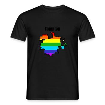 Compton Regenbogen - Männer T-Shirt - Schwarz - Vorne - AI Model Male 178 light (178cm)