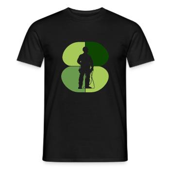 Installation électrique Électricien Électricien - T-shirt homme - noir - Devant - AI Model Male 178 light (178cm)