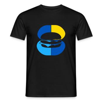 Burger Fries - Männer T-Shirt - Schwarz - Vorne - AI Model Male 178 light (178cm)