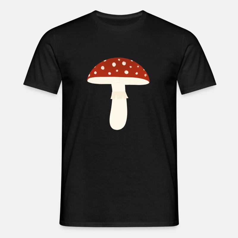 Toadstool Fly Agaric Mushroom - Men's T-Shirt - black