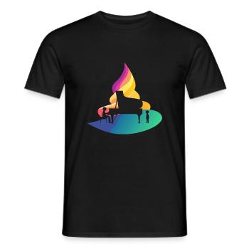 Klavier Tastatur - Männer T-Shirt - Schwarz - Vorne - AI Model Male 178 light (178cm)