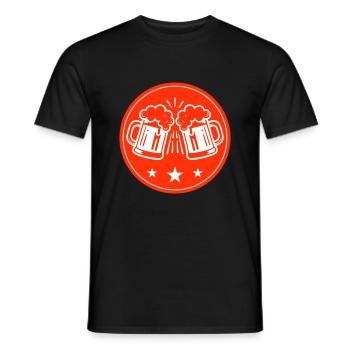 Beer Party Icon - Men's T-Shirt - black - Front - AI Model Male 178 light (178cm)