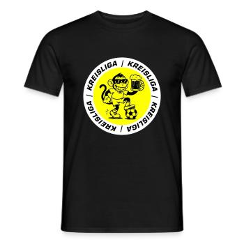 Kreisliga Fussball Affe - Männer T-Shirt - Schwarz - Vorne - AI Model Male 178 light (178cm)