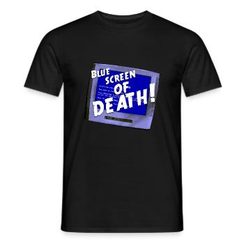 Blue Screen of Death - Men's T-Shirt - black - Front - AI Model Male 178 light (178cm)