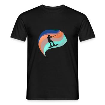 Wakeboard Surfen Wassersport - Männer T-Shirt - Schwarz - Vorne - AI Model Male 178 light (178cm)