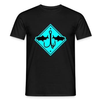 Fishing Fishing Icon - Men's T-Shirt - black - Front - AI Model Male 178 light (178cm)