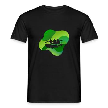 Rafting, kayaking, paddling - Men's T-Shirt - black - Front - AI Model Male 178 light (178cm)
