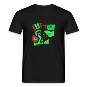Longboard Skateboard Boarder - Männer T-Shirt - Schwarz - Vorne - AI Model Male 178 light (178cm)