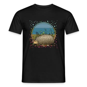 Igel - Männer T-Shirt - Schwarz - Vorne - AI Model Male 178 light (178cm)