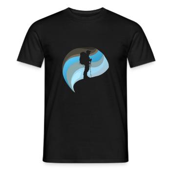 Escursionismo Escursionismo Escursionisti - T-shirt uomo - nero - Fronte - AI Model Male 178 light (178cm)