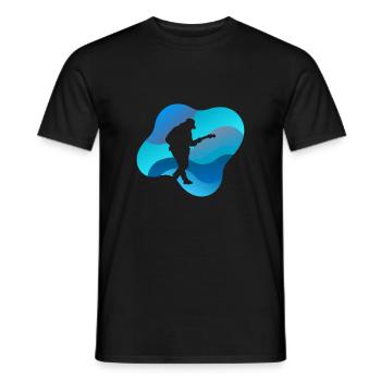Gitarrist Bassist Hardrock - Männer T-Shirt - Schwarz - Vorne - AI Model Male 178 light (178cm)