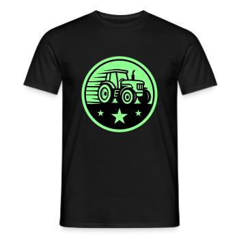 Agriculteur tracteur - T-shirt homme - noir - Devant - AI Model Male 178 light (178cm)