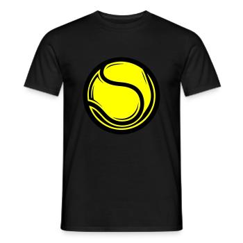 Tennisball Symbol - Männer T-Shirt - Schwarz - Vorne - AI Model Male 178 light (178cm)