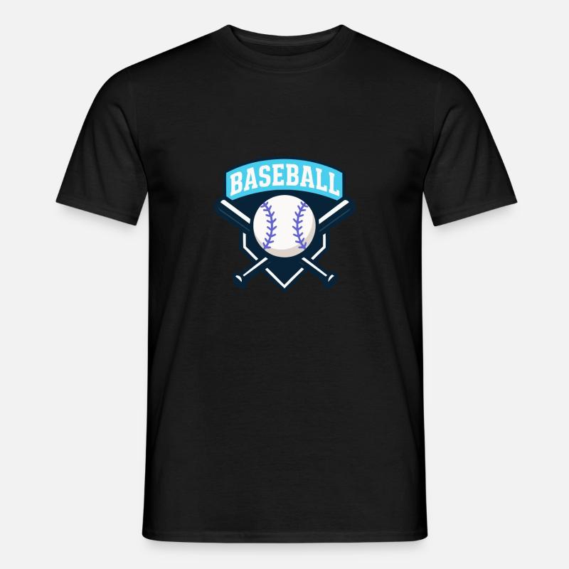 baseball logo - Männer T-Shirt - Schwarz