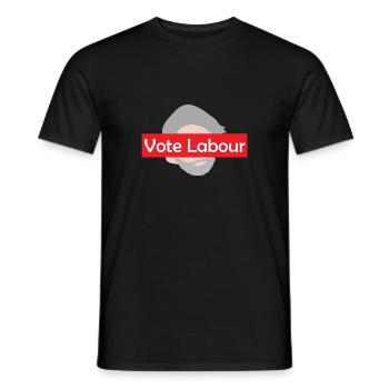 Vote Labour / Jeremy Corbyn - Men's T-Shirt - black - Front - AI Model Male 178 light (178cm)